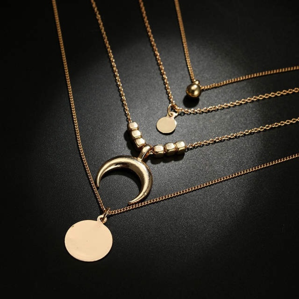 4 layer moon necklace - Picture 3 of 3